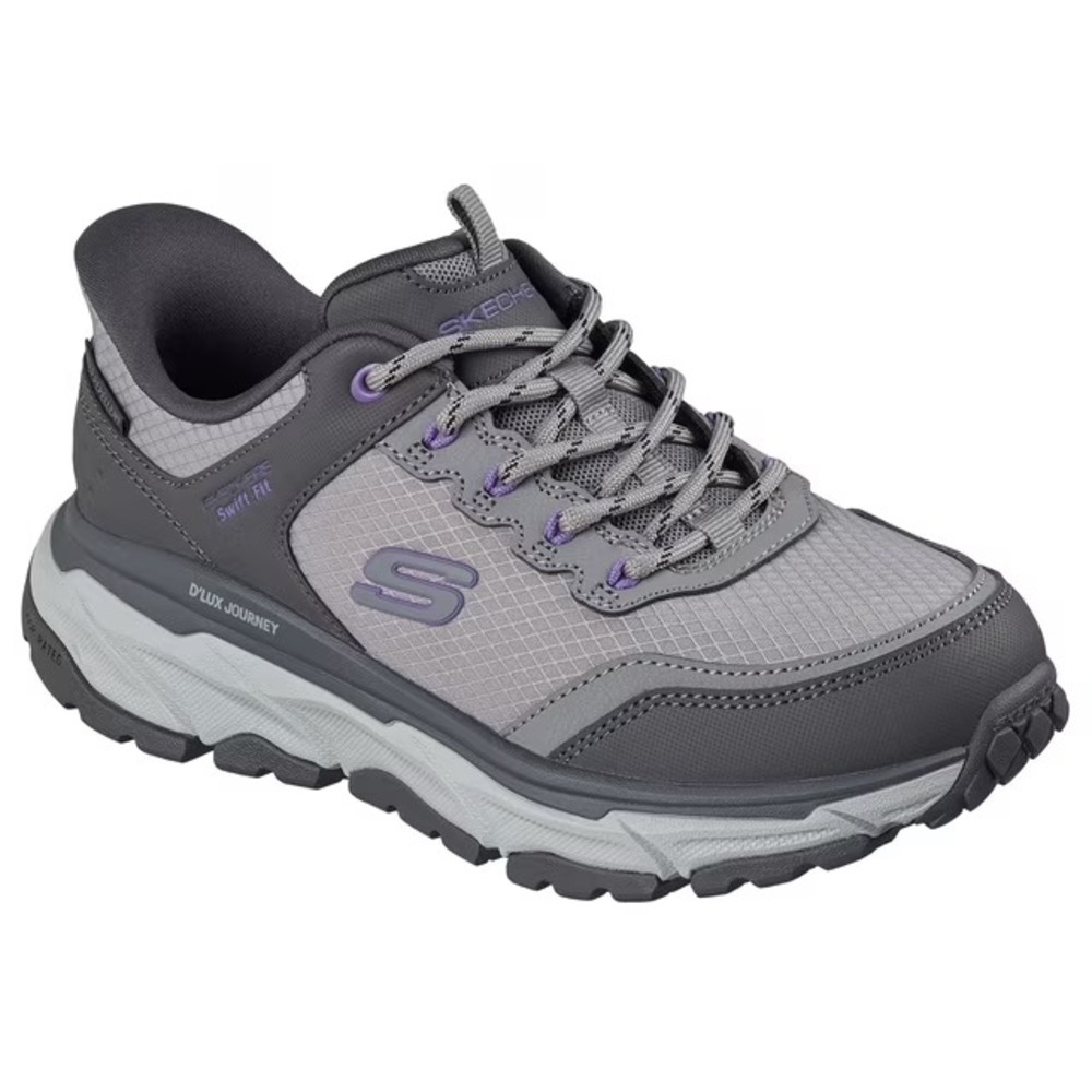 Skechers Swift Fit D'Lux Journey Hiker Sneaker Womens 8.5 Grey 149991 NWT